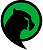 Logo featuring a black panther head silhouette within a green circle, suggesting strength and sleekness.